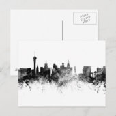 Las Vegas Nevada Skyline Black White Briefkaart (Voorkant / Achterkant)