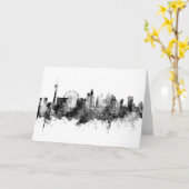 Las Vegas Nevada Skyline Black White Kaart (Gele Bloem)