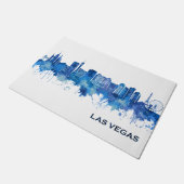 Las Vegas Nevada Skyline Blue Deurmat (Schuin)