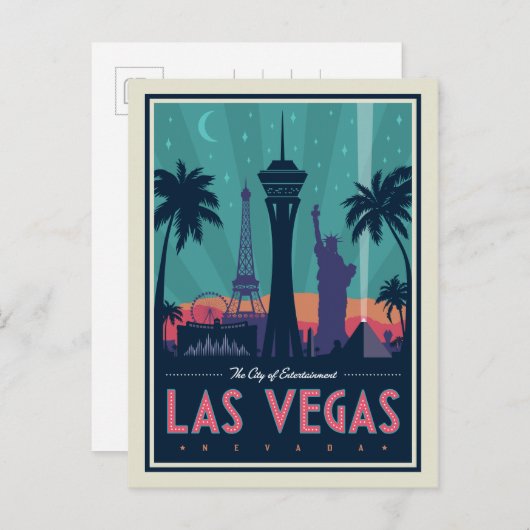Las Vegas, Nevada | Skyline Briefkaart (Voorkant / Achterkant)