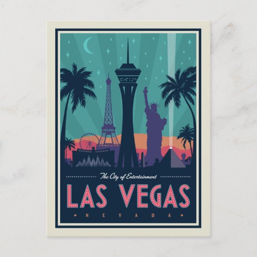 Las Vegas, Nevada | Skyline Briefkaart (Voorkant)