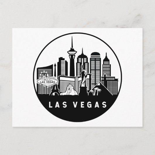 Las Vegas Nevada Skyline Briefkaart (Voorkant)