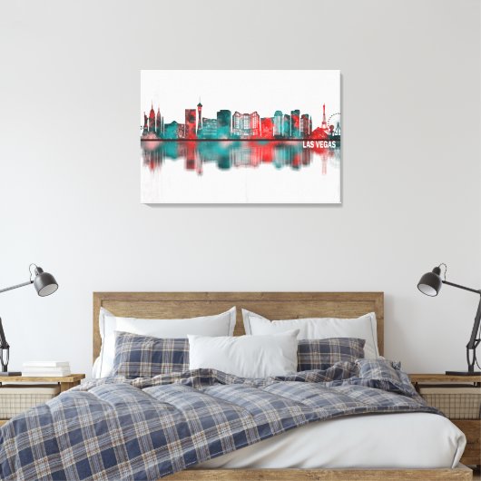 Las Vegas Nevada Skyline Canvas Afdruk (Insitu (Slaapkamer))