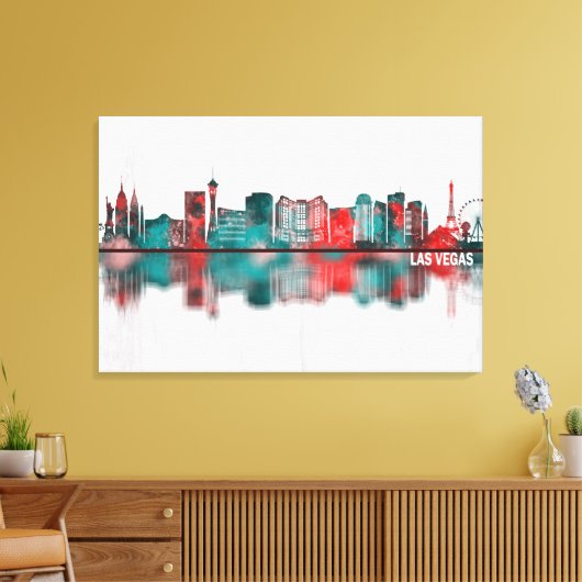 Las Vegas Nevada Skyline Canvas Afdruk (Insitu (Woonkamer))