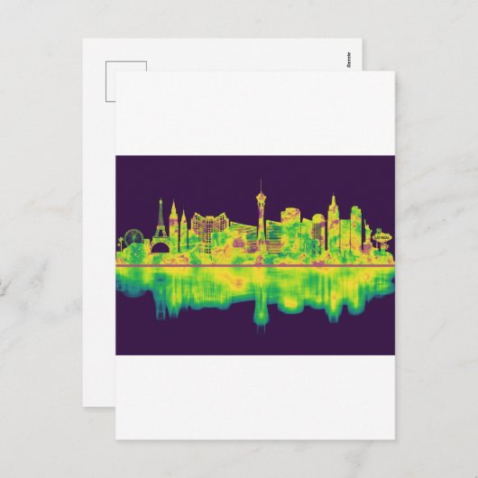 Las Vegas Nevada Skyline Feestdagenkaart (Voorkant / Achterkant)