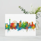 Las Vegas Nevada Skyline Kaart (Staand voorkant)