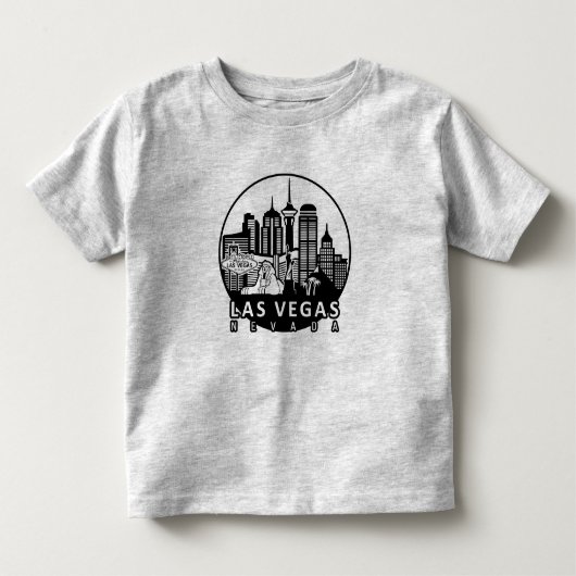 Las Vegas Nevada Skyline Kinder Shirts (Voorkant)