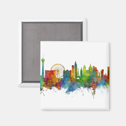 Las Vegas Nevada Skyline Magneet (Voorkant / Achterkant)