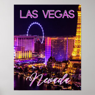 Las Vegas Nevada Skyline Poster