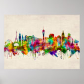 Las Vegas Nevada Skyline Poster (Voorkant)