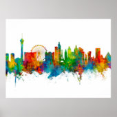 Las Vegas Nevada Skyline Poster (Voorkant)