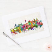 Las Vegas Nevada Skyline Rechthoekige Sticker (Envelop)