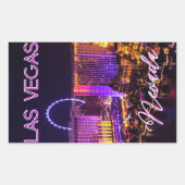 Las Vegas Nevada Skyline Rechthoekige Sticker (Voorkant)