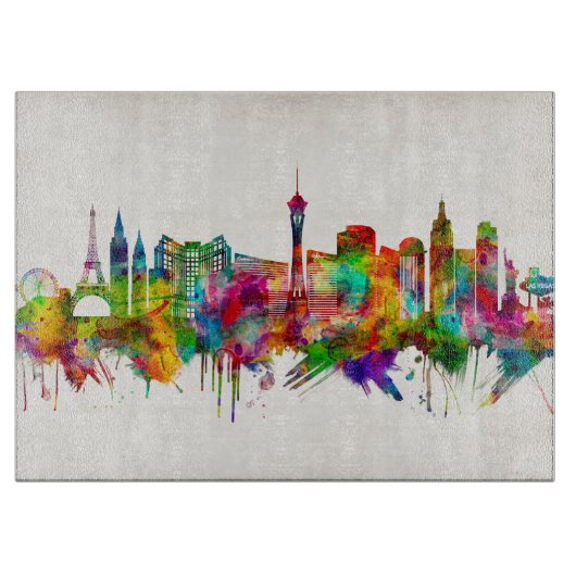 Las Vegas Nevada Skyline Snijplank (Voorkant)
