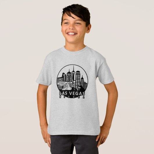Las Vegas Nevada Skyline T-shirt (Voorkant volledig)
