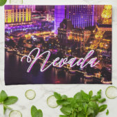 Las Vegas Nevada Skyline Theedoek (Gevouwen)