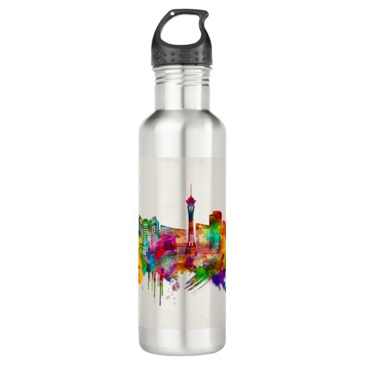 Las Vegas Nevada Skyline Waterfles (Voorkant)