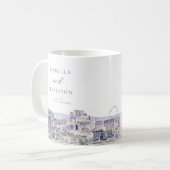 LAS VEGAS NEVADA Skyline Weddennames Koffiemok (Voorkant links)