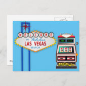 LAS VEGAS Nevada-sleuf Briefkaart (Voorkant / Achterkant)