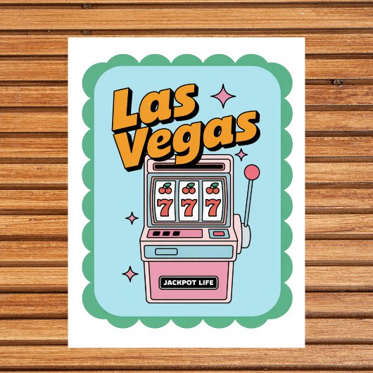 Las Vegas Nevada  Slot Machine Jackpot Briefkaart