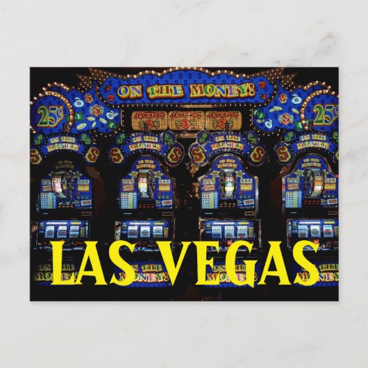 LAS VEGAS Nevada Slot Machines reizen Briefkaart (Voorkant)