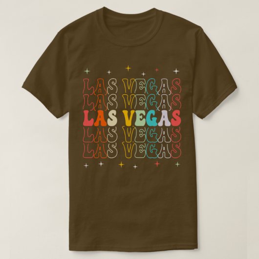 Las Vegas Nevada Souvenir Vakantie Groovy T-shirt (Design voorkant)