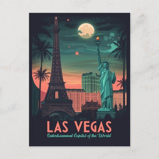 Las Vegas Nevada - stadsbeeld Briefkaart (Voorkant)