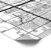 Las Vegas, Nevada Stadsplattegrond + Markeer uw lo Poster (Hoek)