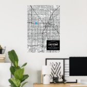 Las Vegas, Nevada Stadsplattegrond + Markeer uw lo Poster (Thuiskantoor)