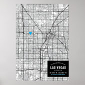 Las Vegas, Nevada Stadsplattegrond + Markeer uw lo Poster (Voorkant)
