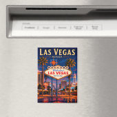 🎰 Las Vegas Nevada Strip en skyline Magneet (Insitu (Vaatwasser))