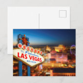 Las Vegas, Nevada teken voor een stad, foto Briefkaart (Voorkant / Achterkant)