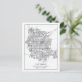 Las Vegas Nevada USA Cities Travel City Map Briefkaart (Staand voorkant)