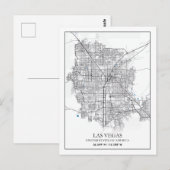 Las Vegas Nevada USA Cities Travel City Map Briefkaart (Voorkant / Achterkant)