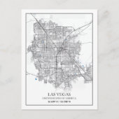 Las Vegas Nevada USA Cities Travel City Map Briefkaart (Voorkant)