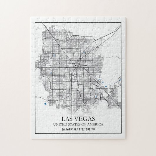 Las Vegas Nevada USA Cities Travel City Map Legpuzzel (Verticaal)
