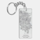 Las Vegas Nevada USA Cities Travel City Map Sleutelhanger (Voorkant Links)