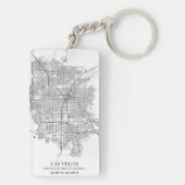Las Vegas Nevada USA Cities Travel City Map Sleutelhanger (achterkant)