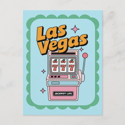 Las Vegas Nevada USA Slot Machine Jackpot Briefkaart (Voorkant)