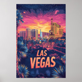 Las Vegas Nevada Verenigde Staten Illustratie Rei Poster
