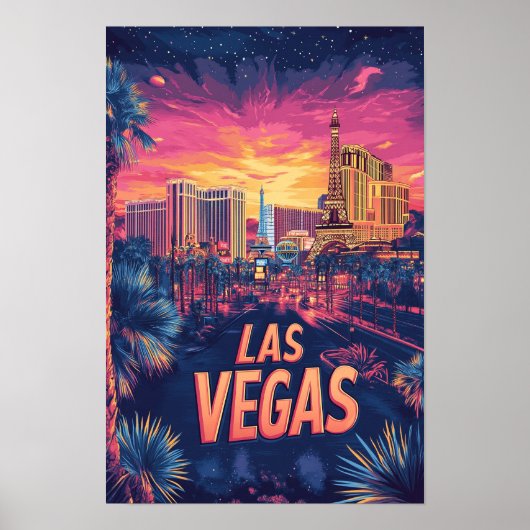 Las Vegas Nevada Verenigde Staten  Illustratie Rei Poster (Voorkant)