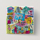 Las Vegas, Nevada Vierkante Button 5,1 Cm (Voorkant)