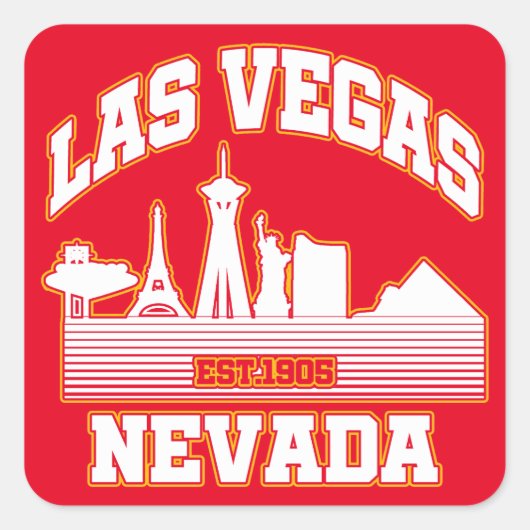 Las Vegas, Nevada Vierkante Sticker (Voorkant)
