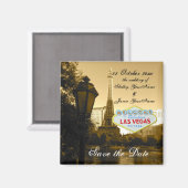 Las Vegas Nevada Wedding Save the Date Magnet (Voorkant / Achterkant)