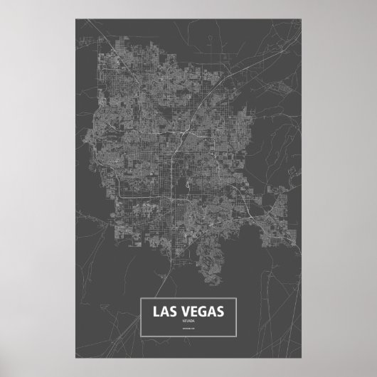 Las Vegas, Nevada (zwart wit) Poster (Voorkant)