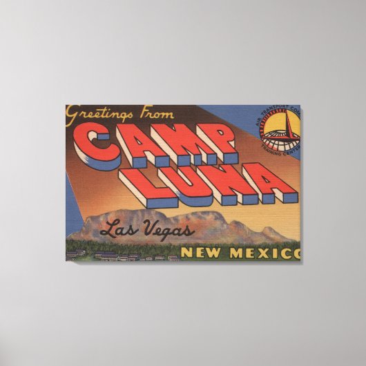 Las Vegas, New Mexico - Camp Luna Canvas Afdruk (Voorkant)