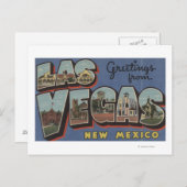 Las Vegas, New Mexico - Grote Letter-scènes Briefkaart (Voorkant / Achterkant)