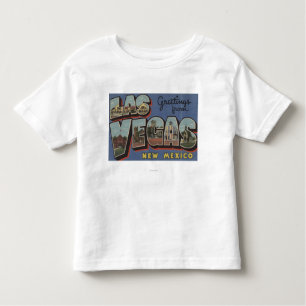 Las Vegas, New Mexico - Grote Letter-scènes Kinder Shirts