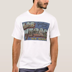 Las Vegas, New Mexico - Grote Letter-scènes T-shirt