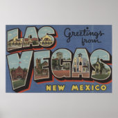Las Vegas, New Mexico - Large Letter Scenes 2 Poster (Voorkant)
